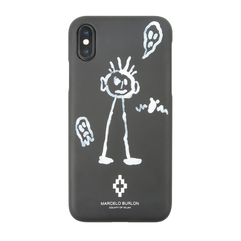 apparat Isse vedtage Marcelo Burlon - Kid Sketch Cover - iPhone X / XS - Apple - County of Milan  - Printed Case - Avvenice