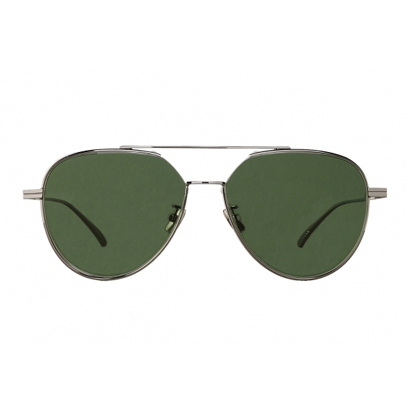 Bottega Veneta - Metal Aviator Sunglasses - Ruthenium Green - Sunglasses - Bottega Veneta Eyewear