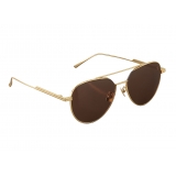 Bottega Veneta - Occhiali da Sole Aviator in Metallo - Oro Marrone - Occhiali da Sole - Bottega Veneta Eyewear