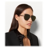 Bottega Veneta - Occhiali da Sole Aviator in Metallo - Rutenio Verdi - Occhiali da Sole - Bottega Veneta Eyewear