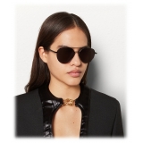 Bottega Veneta - Metal Aviator Sunglasses - Black Grey - Sunglasses - Bottega Veneta Eyewear