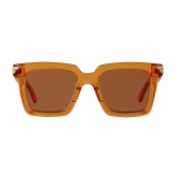 Bottega Veneta - Occhiali da Sole Quadrati Oversize in Acetato - Arancioni - Occhiali da Sole - Bottega Veneta Eyewear