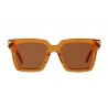 Bottega Veneta - Acetate Square Oversize Sunglasses - Orange - Sunglasses - Bottega Veneta Eyewear