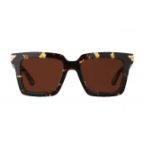 Bottega Veneta - Occhiali da Sole Quadrati Oversize in Acetato - Brown - Occhiali da Sole - Bottega Veneta Eyewear