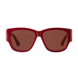 Bottega Veneta - Occhiali da Sole D Design in Acetato - Bordeaux Rosso - Occhiali da Sole - Bottega Veneta Eyewear