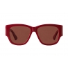 Bottega Veneta - Occhiali da Sole D Design in Acetato - Bordeaux Rosso - Occhiali da Sole - Bottega Veneta Eyewear