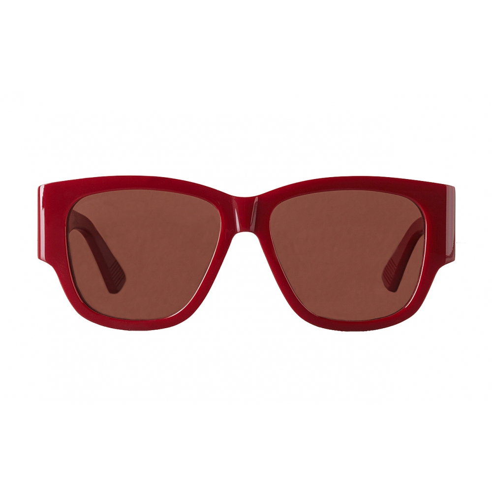 Bottega Veneta - Acetate D Design Sunglasses - Bordeaux Red ...