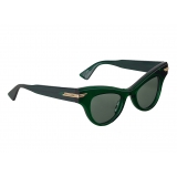 Bottega Veneta - Occhiali da Sole Cat Eye The Original 04 - Verde - Occhiali da Sole - Bottega Veneta Eyewear