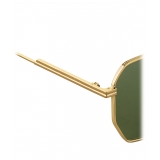 Bottega Veneta - Metal Aviator Sunglasses - Gold Green - Sunglasses - Bottega Veneta Eyewear