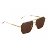 Bottega Veneta - Occhiali da Sole Aviator in Metallo - Oro Marrone - Occhiali da Sole - Bottega Veneta Eyewear