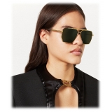 Bottega Veneta - Occhiali da Sole Aviator in Metallo - Oro Verde - Occhiali da Sole - Bottega Veneta Eyewear