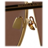 Bottega Veneta - Occhiali da Sole Aviator in Metallo - Oro Marrone Chiaro - Occhiali da Sole - Bottega Veneta Eyewear