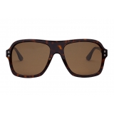 Bottega Veneta - Acetate Aviator Classic Sunglasses - Brown Havana - Sunglasses - Bottega Veneta Eyewear