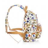 Divo Diva - Melbourne - White - Leather Backpack - Made in Italy - Life is a Game Collection - Luxury High Quality