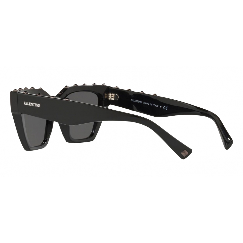 Se tilbage Optimistisk Snor Valentino - Square Frame Acetate Sunglasses - Stud - Black - Logo - Valentino  Eyewear - Avvenice
