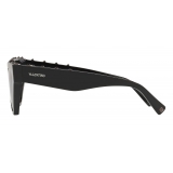 Valentino - Square Frame Acetate Sunglasses - Stud - Black - Logo - Valentino Eyewear