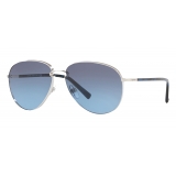 Valentino - Aviator Metal Sunglasses - Blue - Valentino Eyewear