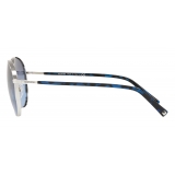 Valentino - Aviator Metal Sunglasses - Blue - Valentino Eyewear