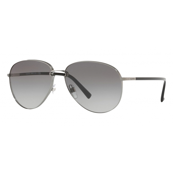 Valentino - Aviator Metal Sunglasses - Grey - Valentino Eyewear - Avvenice