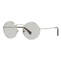 Valentino - Round Frame Metal Sunglasses - Silver - Valentino Eyewear