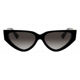 Valentino - Occhiale da Sole Cat-Eye in Acetato con VLOGO - Nero - Valentino Eyewear