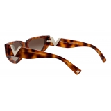 Valentino - Occhiale da Sole Cat-Eye in Acetato con VLOGO - Marrone - Valentino Eyewear