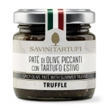 Savini Tartufi - Patè di Olive Piccanti al Tartufo Estivo - Linea Tricolore - Eccellenze al Tartufo - 90 g