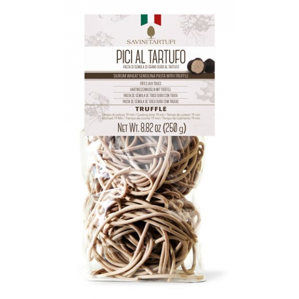 Savini Tartufi - Pici with Truffle - Durum Wheat Semolina Pasta - Tricolor Line - Truffle Excellence - 250 g