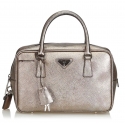 Prada Vintage - Saffiano Leather Bauletto Handbag Bag - Oro - Borsa in Pelle - Alta Qualità Luxury