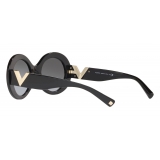 Valentino - Occhiale da Sole Vintage in Acetato - Nero - Valentino Eyewear