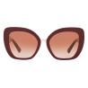 Valentino - Occhiale da Sole Oversize Cat Eye in Acetato - Marrone - Valentino Eyewear