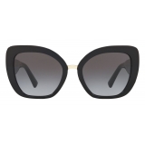 Valentino - Oversizwe Cat-Eye Acetate Sunglasses - Black - Valentino Eyewear
