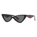 Valentino - Occhiale da Sole Cat-Eye in Acetato VLTN - Nero - Valentino Eyewear