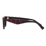 Valentino - Occhiale da Sole Cat-Eye in Acetato VLTN - Nero - Valentino Eyewear