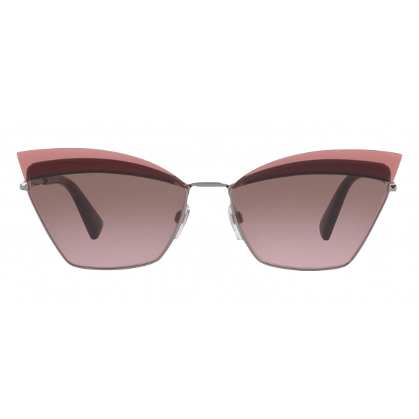 Valentino - Cat-Eye Metal Sunglasses - Ancient - Valentino Eyewear