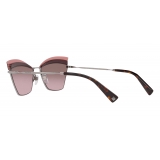 Valentino - Cat-Eye Metal Sunglasses - Ancient - Valentino Eyewear