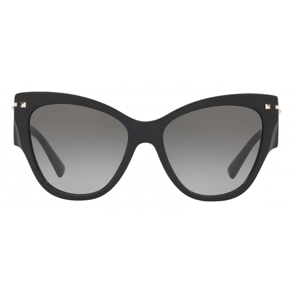 Valentino - Cat-Eye Acetate Sunglasses - Black - Valentino Eyewear
