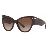 Valentino - Cat-Eye Acetate Sunglasses - Brown - Valentino Eyewear