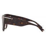 Valentino - Cat-Eye Acetate Sunglasses - Brown - Valentino Eyewear