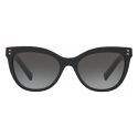 Valentino - Cat-Eye Acetate Sunglasses with Studs - Black - Valentino Eyewear