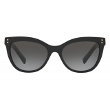 Valentino - Cat-Eye Acetate Sunglasses with Studs - Black - Valentino Eyewear