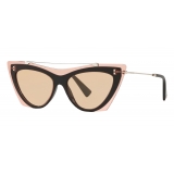 Valentino - Occhiale da Sole Cat-Eye in Acetato - Rosa Chiaro - Valentino Eyewear