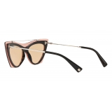 Valentino - Two-Tone Cat-Eye Frame Acetate Sunglasses - Light Rose - Valentino Eyewear