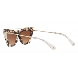 Valentino - Occhiale da Sole Cat-Eye in Acetato - Marrone - Valentino Eyewear