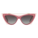 Valentino - Occhiale da Sole Cat-Eye in Acetato - Rosa - Valentino Eyewear
