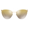 Valentino - Occhiale da Sole Cat-Eye in Metallo - Platino - Valentino Eyewear