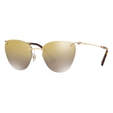 Valentino - Cat-Eye Frameless Metal Sunglasses - Platinum - Valentino Eyewear