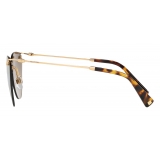 Valentino - Cat-Eye Frameless Metal Sunglasses - Platinum - Valentino Eyewear