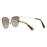 Valentino - Cat-Eye Frameless Metal Sunglasses - Platinum - Valentino Eyewear