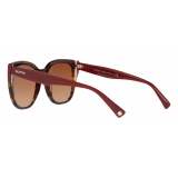 Valentino - Color-Block Square Frame Acetate Sunglasses - Brown - Valentino Eyewear